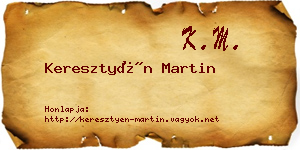 Keresztyén Martin névjegykártya