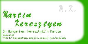 martin keresztyen business card
